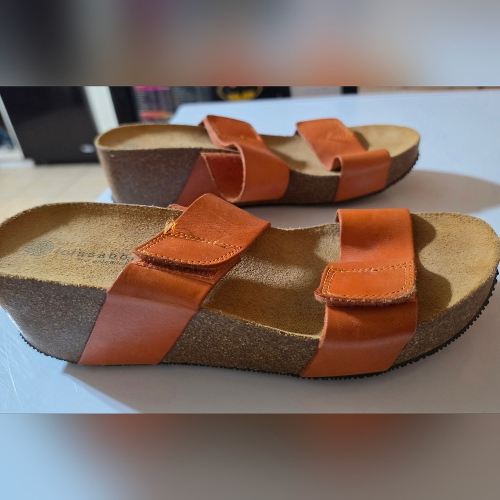 Lola Sabbia For Eric Michael Sandal In Orange Leather 10